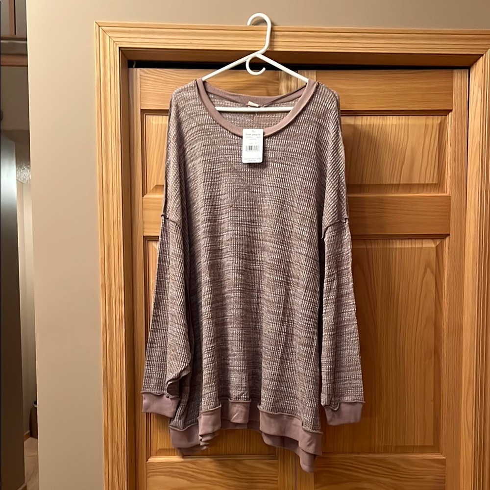 Free People Oversized Long Sleeve Shirt